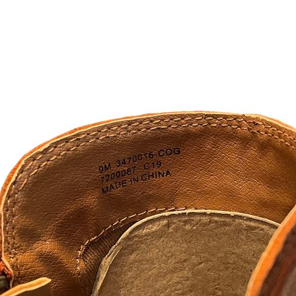 Frye Zip Up Cognac Brown Leather Judith Ankle Boots Womens Size 9 - Picture 7 of 9